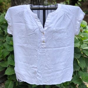 Rose & Olive Short Sleeve White Blouse